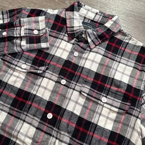 Lucky Brand Shirt Mens Small Saturday Stretch Flannel Plaid Long Sleeve Button